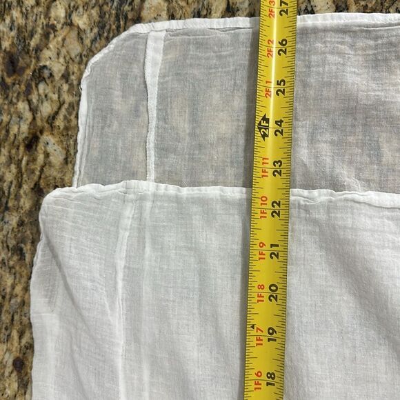 Free People Cotton Silk White 3/4 Sleeve Ruffled Blouse Top Size XS/S - Picture 6 of 6